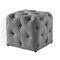 Genevieve Linen/Velvet Tufted Upholstered Cube Storage Ottoman, 1 Piece